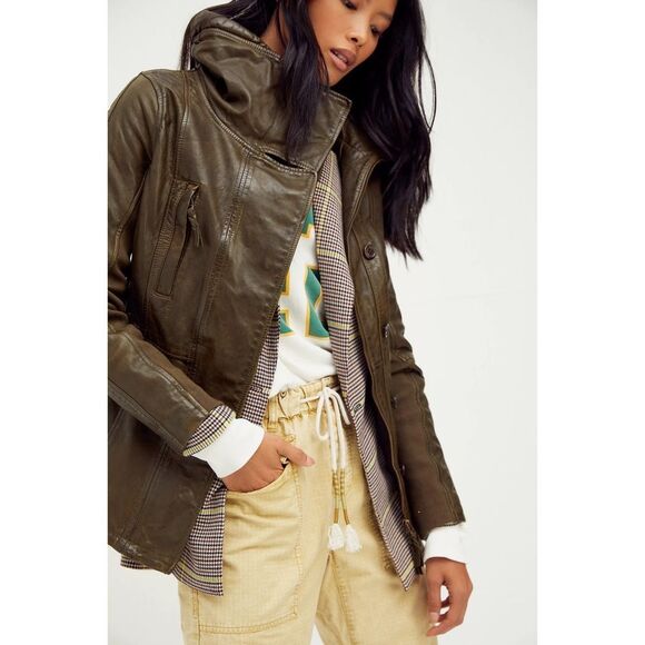 Free People x Nicholas K Revised Brock Leather Jacket $798 Small - Picture 3 of 4